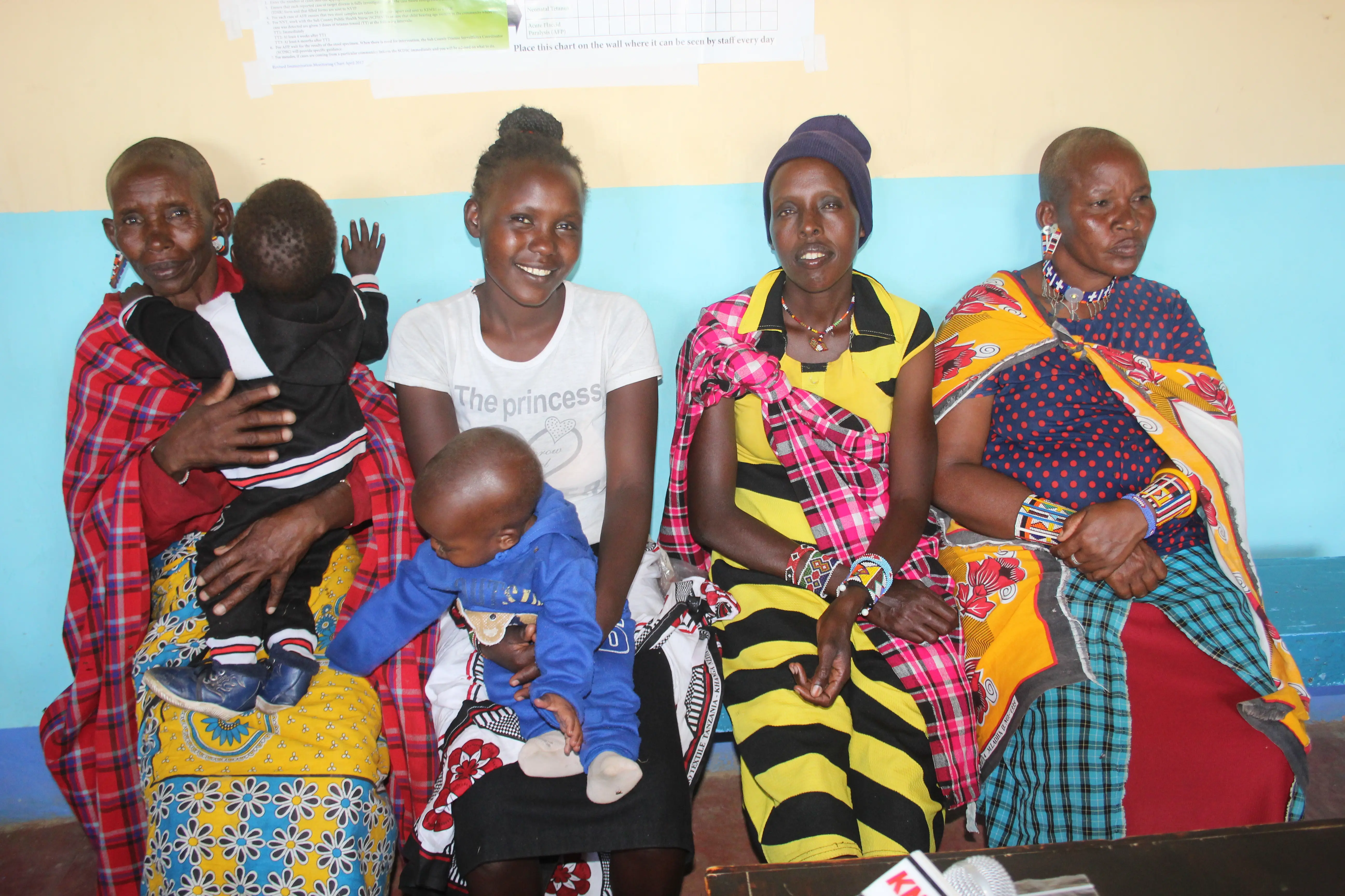Women at Ongata Naado health facility where they are trained on reproduction topics