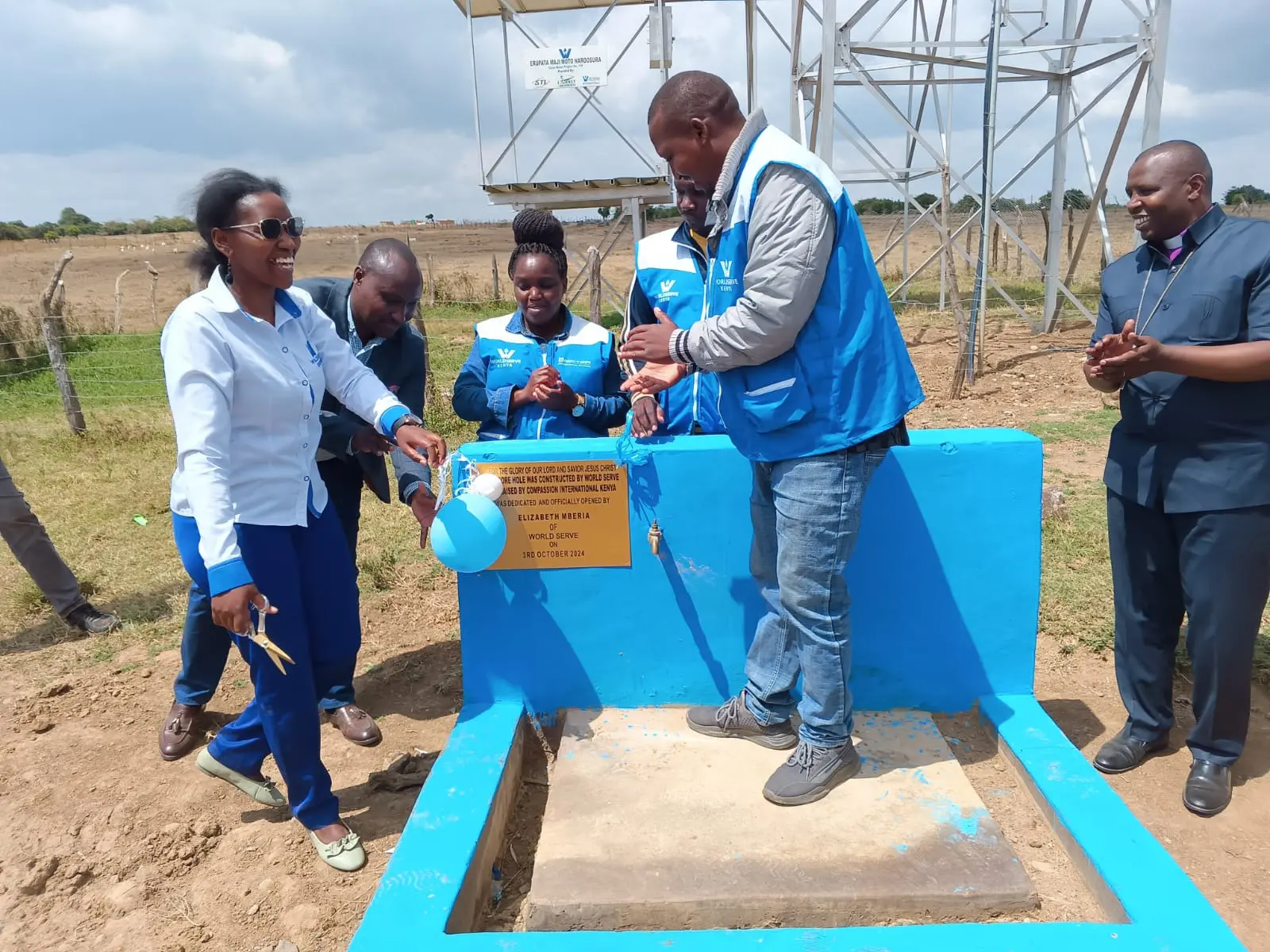 Official Launch of the borehole by World Serve International